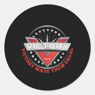 Sticker Rond La Victoire Créée Par Dieu Les A Fait Égale Moto