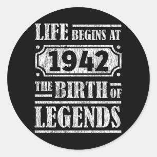 Sticker Rond La Vie Commence 1942 La naissance de la légende 79