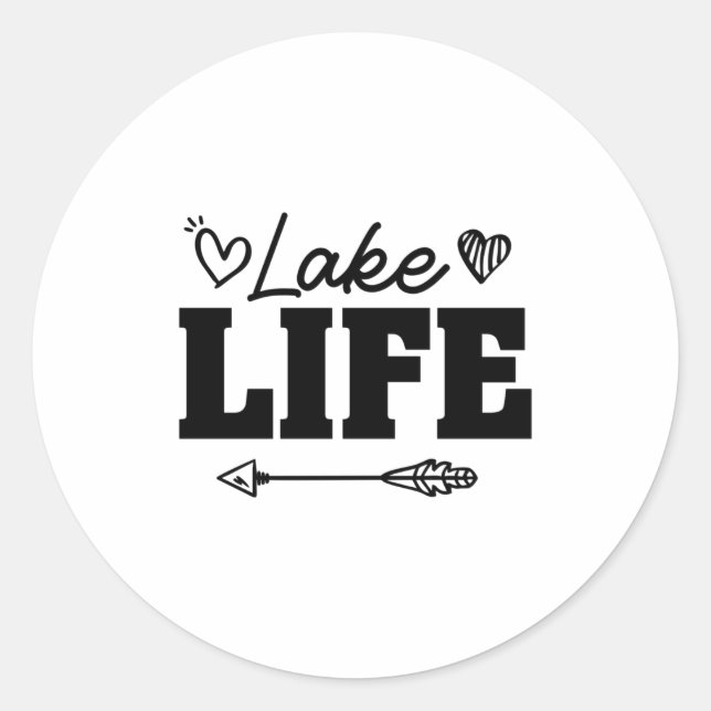 STICKER ROND LA VIE DU LAC (Devant)