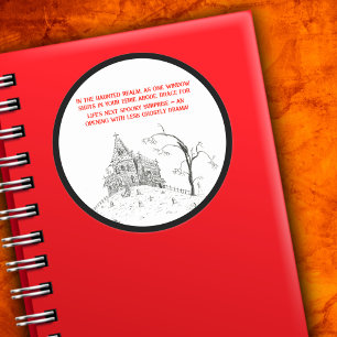 Sticker Rond La Vie Est Comme Une Illustration D'Encre De Maiso