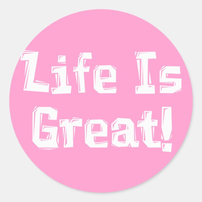 Sticker Rond La Vie Est Un Grand Cadeau (Devant)