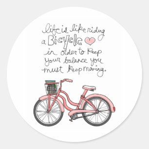 Sticker Rond la vie vol25 est comme monter une bicyclette
