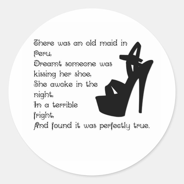 Sticker Rond La vieille domestique au Pérou (Devant)