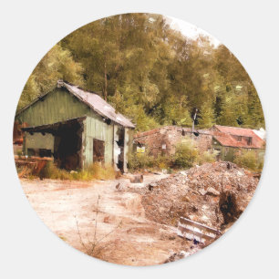STICKER ROND LA VIEILLE MINE D'OR