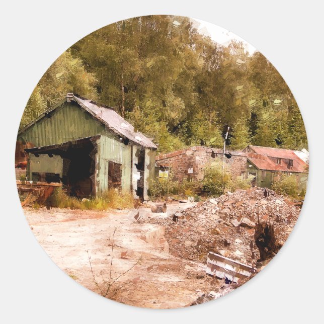 STICKER ROND LA VIEILLE MINE D'OR (Devant)