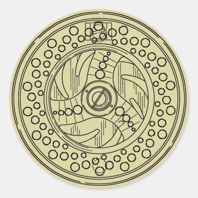 Sticker Rond La vieille pêche raconte| Truite Brown (Devant)