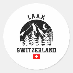 Sticker Rond Laax Suisse Station de ski Alpes Ski Alpin Swi