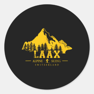 Sticker Rond Laax Suisse Station de ski Alpes Ski Alpin Swi