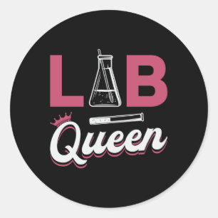 Sticker Rond Lab Tech Laboratoire de la reine Technicien scient