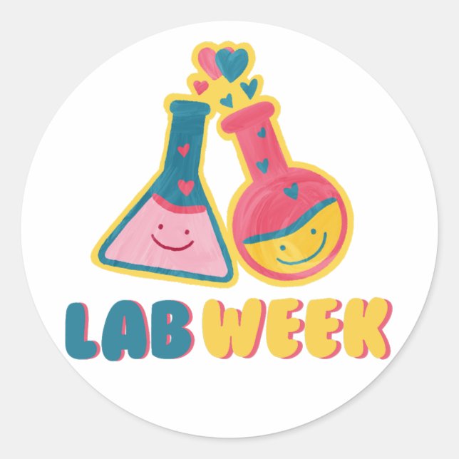 Sticker Rond Lab Week 2024 Médicale Lab Tech (Devant)