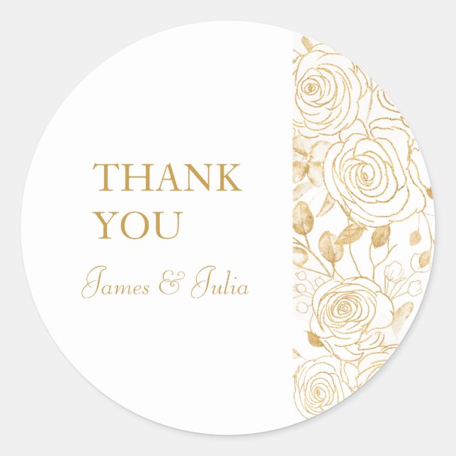 Sticker Rond Label GILDED Blooms (Devant)