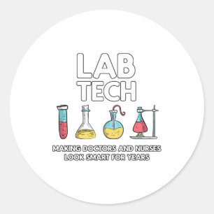 Sticker Rond Laboratoire technique