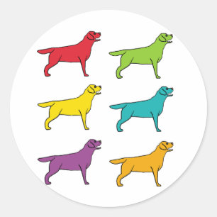 Sticker Rond Labrador
