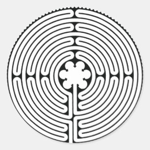Sticker Rond Labyrinthe