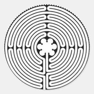 Sticker Rond Labyrinthe