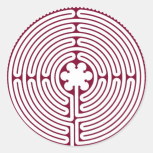 Sticker Rond Labyrinthe