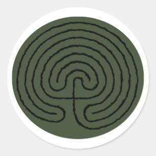 Sticker Rond Labyrinthe de méditation