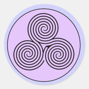 Sticker Rond Labyrinthe triple spiral