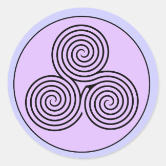 Sticker Rond Labyrinthe triple spiral