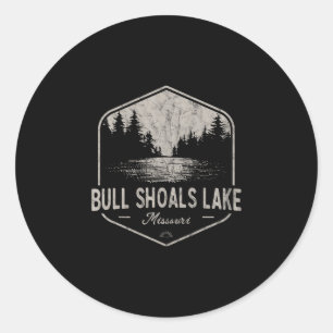 Sticker Rond Lac Bull Shoals Missouri Plein Air Vintage