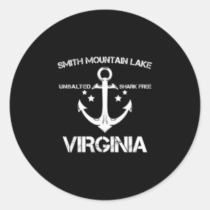 Sticker Rond lac de montagne smith virginie pêche drôle camping