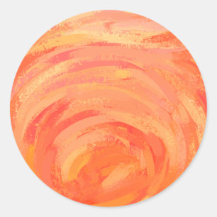 Sticker Rond Lac Fire Orange Swirl