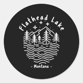 Sticker Rond Lac Flathead Montana