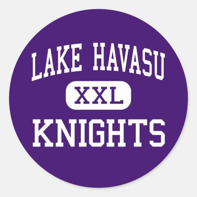 Sticker Rond Lac Havasu - Chevaliers - Haut - Lac Havasu City (Devant)