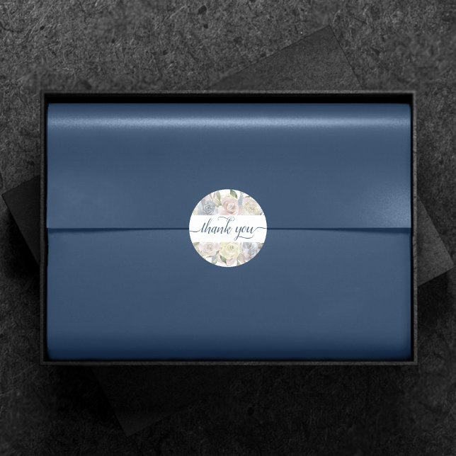 Sticker Rond Lac Misty | Joli Merci Floral Doux (Créateur téléchargé)