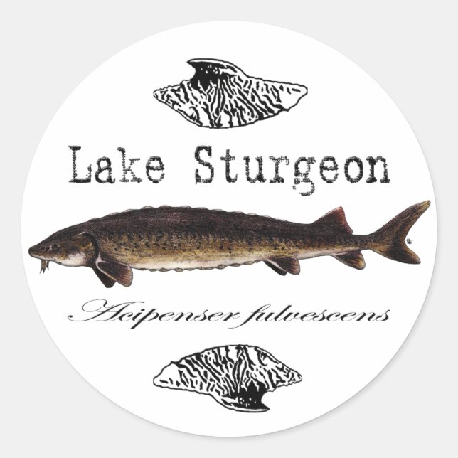 Sticker Rond Lac Sturgeon (Devant)