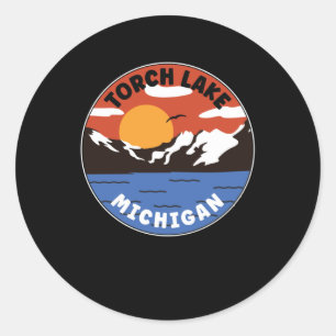Sticker Rond Lac Torch - Michigan