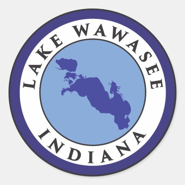 Sticker Rond Lac Wawasee (Devant)