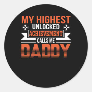 Sticker Rond L'accomplissement m'appelle le papa visuel de
