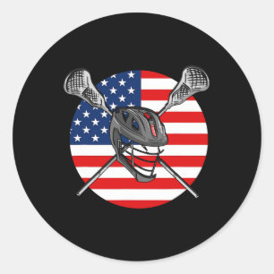 Sticker Rond Lacrosse