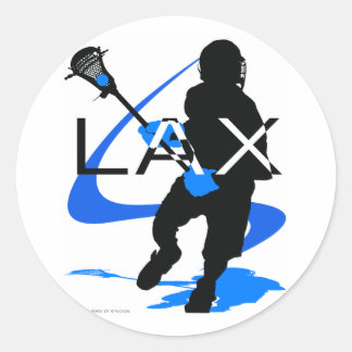 Sticker Rond Lacrosse Boys LAX Blue