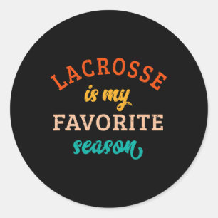Sticker Rond Lacrosse Est Mon Retro De Lacrosse De Saison Préfé