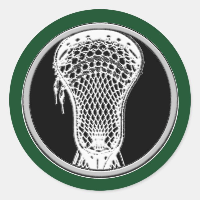 Sticker Rond Lacrosse Green (Devant)