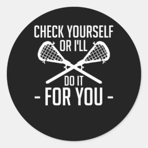 Sticker Rond Lacrosse Lover Faites-Le Pour Vous