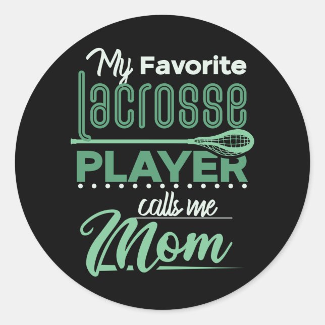 Sticker Rond Lacrosse Maman (Devant)