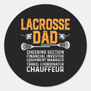 Sticker Rond Lacrosse Papa Cheval Section Investisseur financie