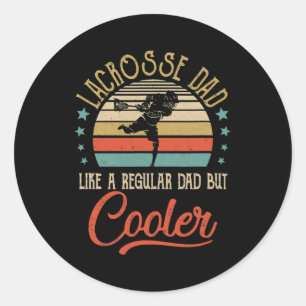 Sticker Rond Lacrosse Papa Comme Un Père Ordinaire Glacière Vin