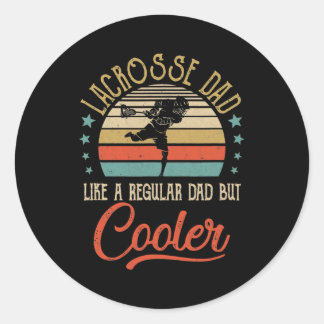 Sticker Rond Lacrosse Papa Comme Un Père Ordinaire Glacière Vin