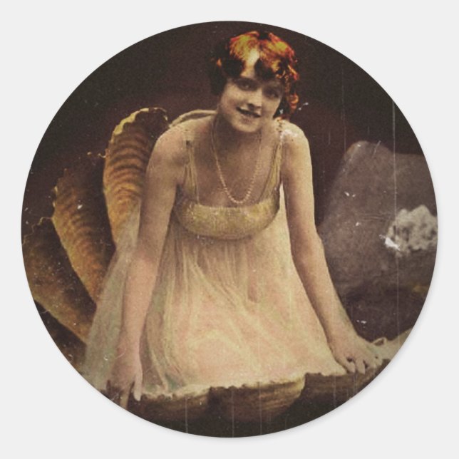 Sticker Rond L'actrice de Ziegfeld en coquillage (Devant)