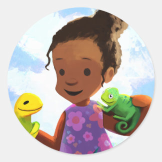 Sticker Rond Ladi, Liz & Cam : 3 Amis Ensemble