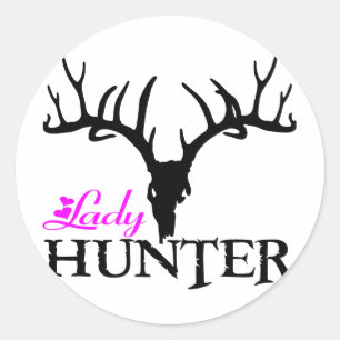 STICKER ROND LADY DEER HUNTER