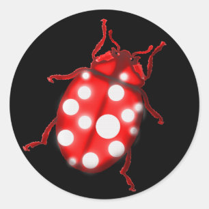 Sticker Rond Ladybird Lady Bug Gardening Cadeaux