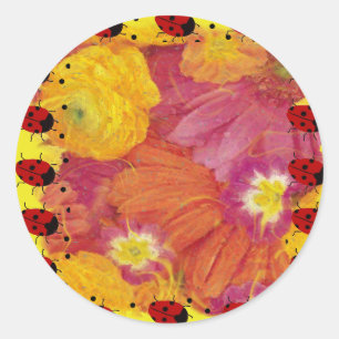 Sticker Rond Ladybug