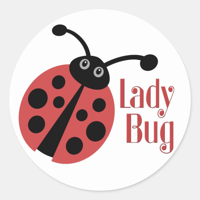 Sticker Rond Ladybug Cute Animal Print (Devant)