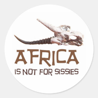 Sticker Rond L'Afrique n'est pas pour les missiles : le crâne d