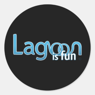 Sticker Rond Lagoon est un logo amusant